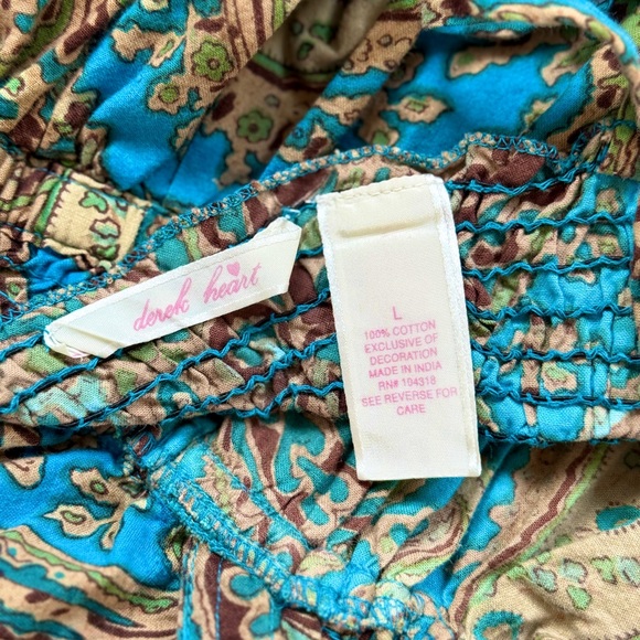 Derek Heart Boho Paisley Cotton Sundress – Size Large - Picture 11 of 11